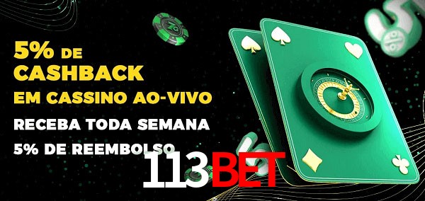Promoções do cassino ao Vivo 113bet
